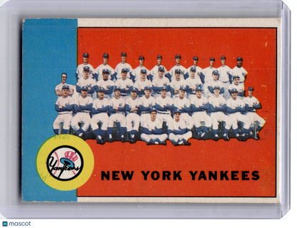 1963 Topps Baseball—New York Yankees Team Card #247 —Very Good