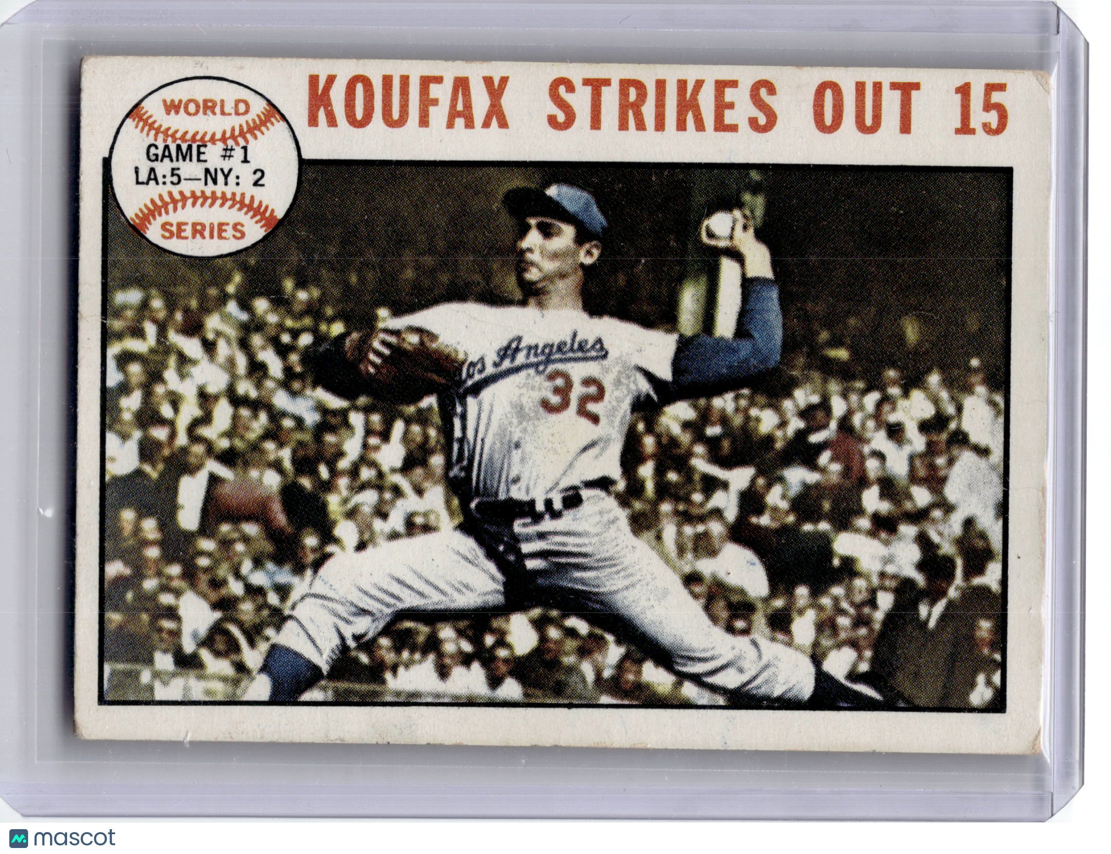 1964 Topps Baseball—Sandy Koufax #136 —Very Good