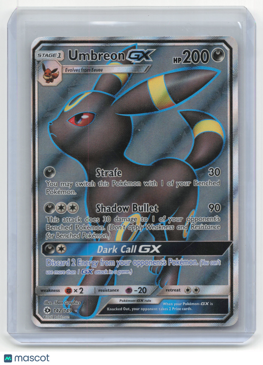 2017 Pokemon TCG Umbreon GX sun and moon base set #142/149