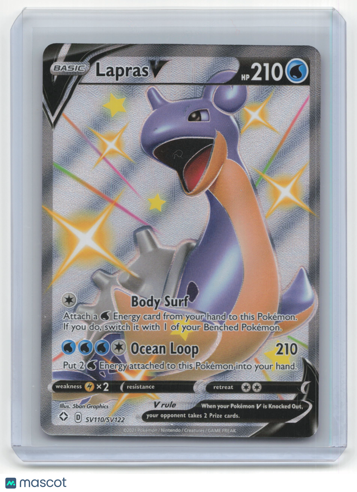 2021 Pokemon TCG Lapras V Shining Fates #SV110/SV122