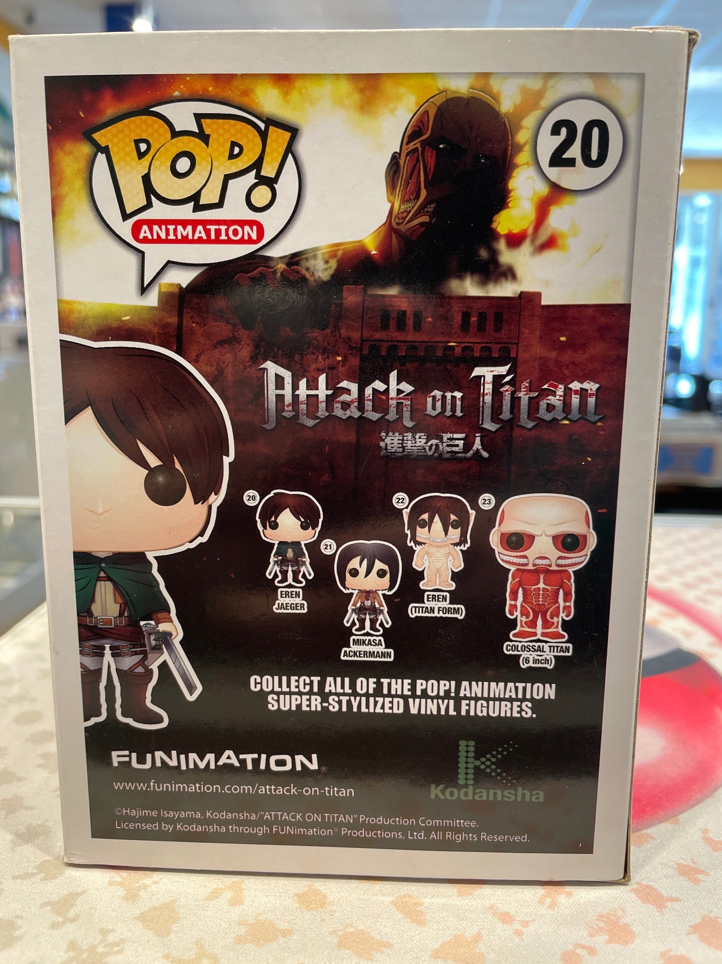 Funko Attack on Titan: Eren Jaeger #20 (Good) Bait Exclusive, Black & White - Papa Joey's Collectibles