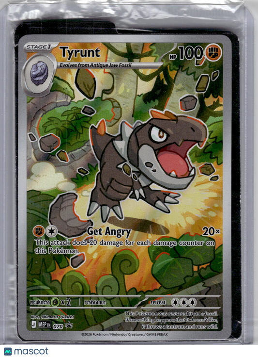 2026 Pokemon—Tyrunt #070 Mega Evolution Promo—Black Star Promo Holo [Sealed]