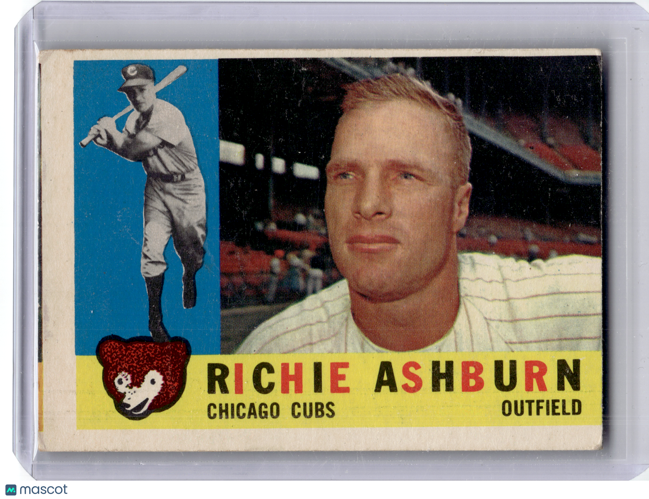 1960 Topps Baseball—Richie Ashburn #305 —Very Good