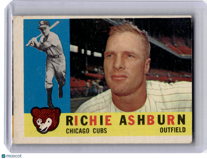 1960 Topps Baseball—Richie Ashburn #305 —Very Good