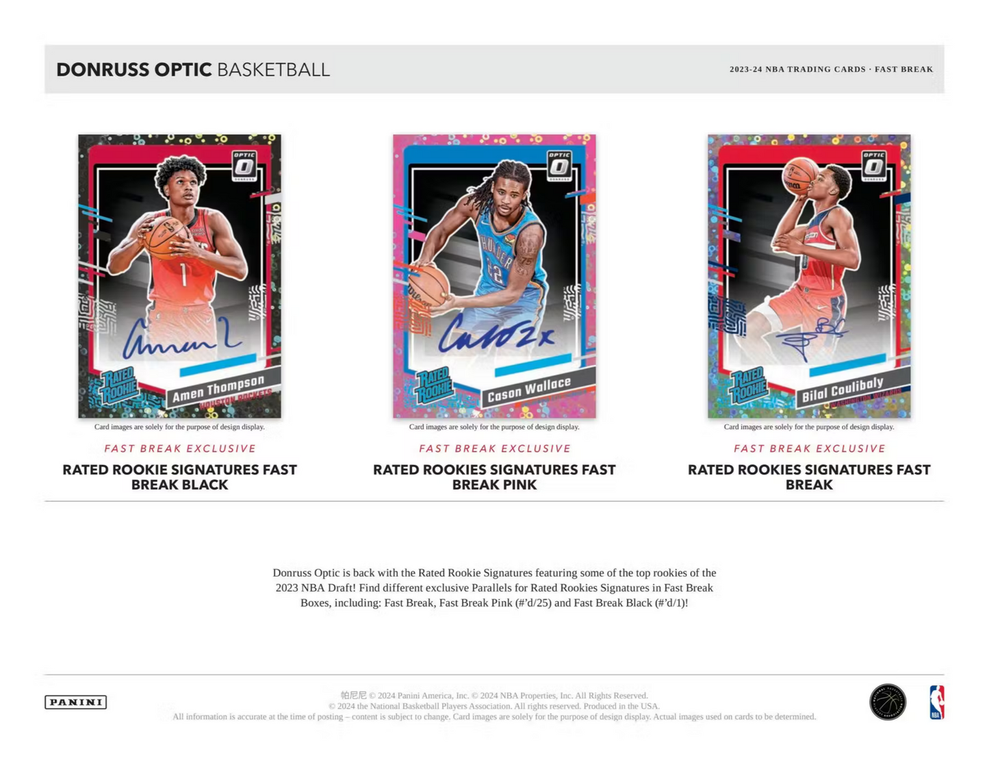 2023-24 Panini Donruss Optic Fast Break Basketball Hobby Pack