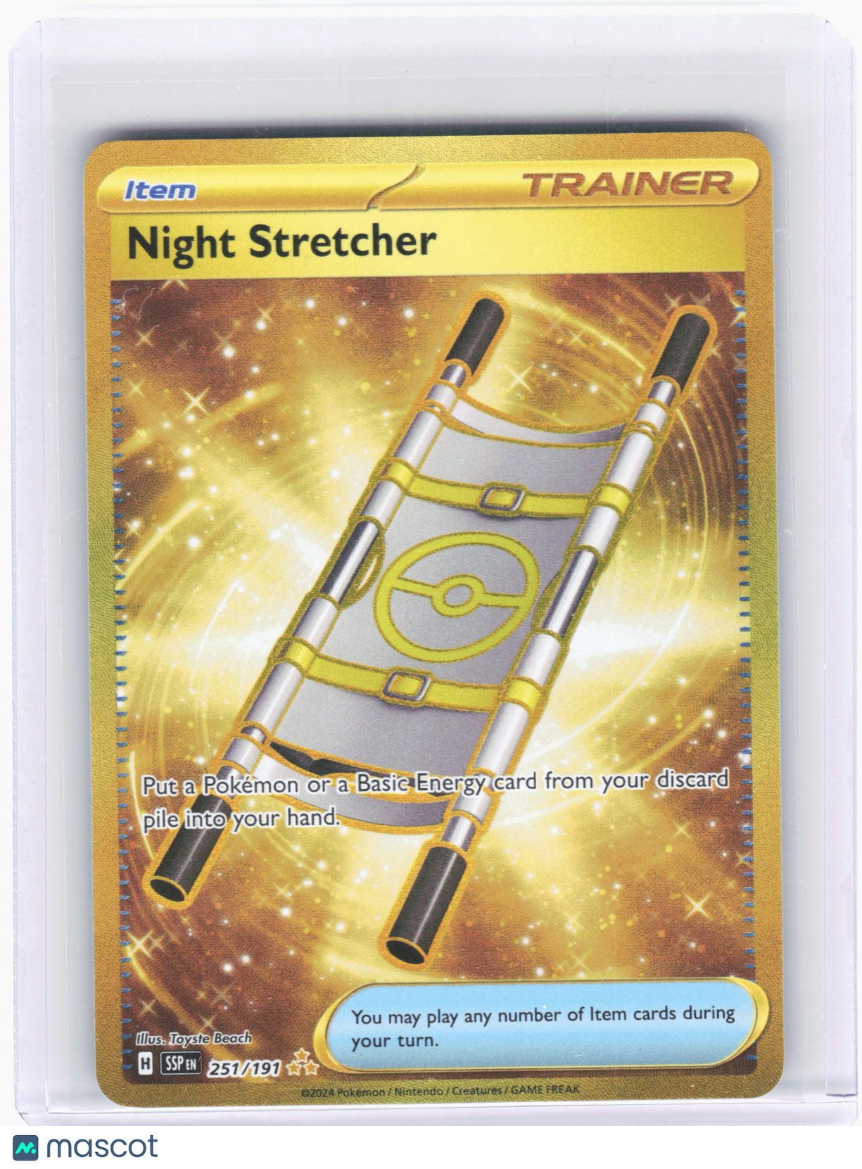 2024 Pokemon—Night Stretcher #251/191 Surging Sparks—Hyper Rare Holo