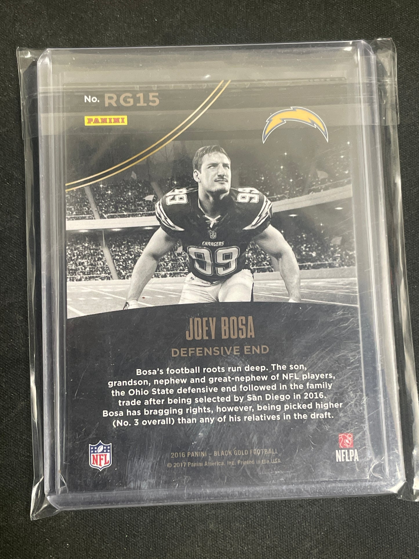 2016 Panini Black Gold Rookie Gold Mine Football Joey Bosa 050/100