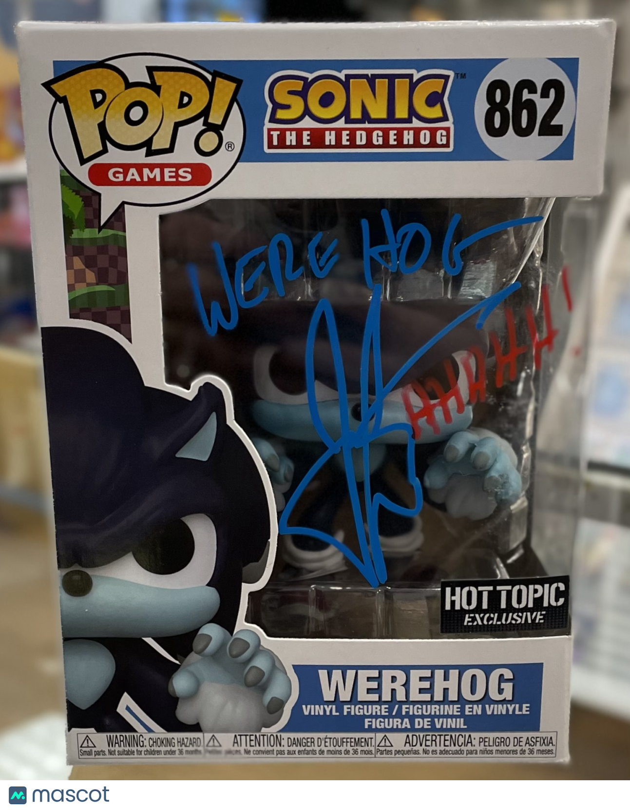 Sonic Werehog #862 Very Good Hot Topic Exclusive *Signed by Jason Griffith*