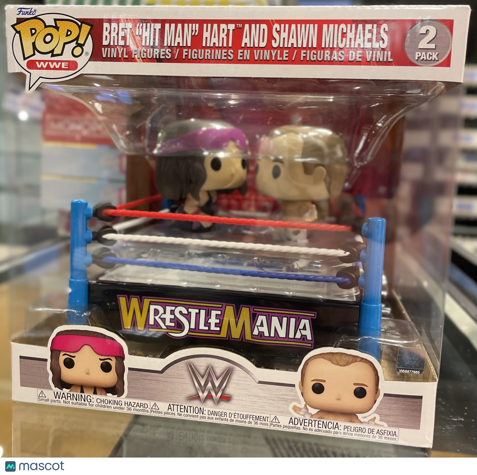 Funko Wrestle Mania Bret "Hit Man" Hart and Shawn Michaels - 2 Pack # (Okay)
