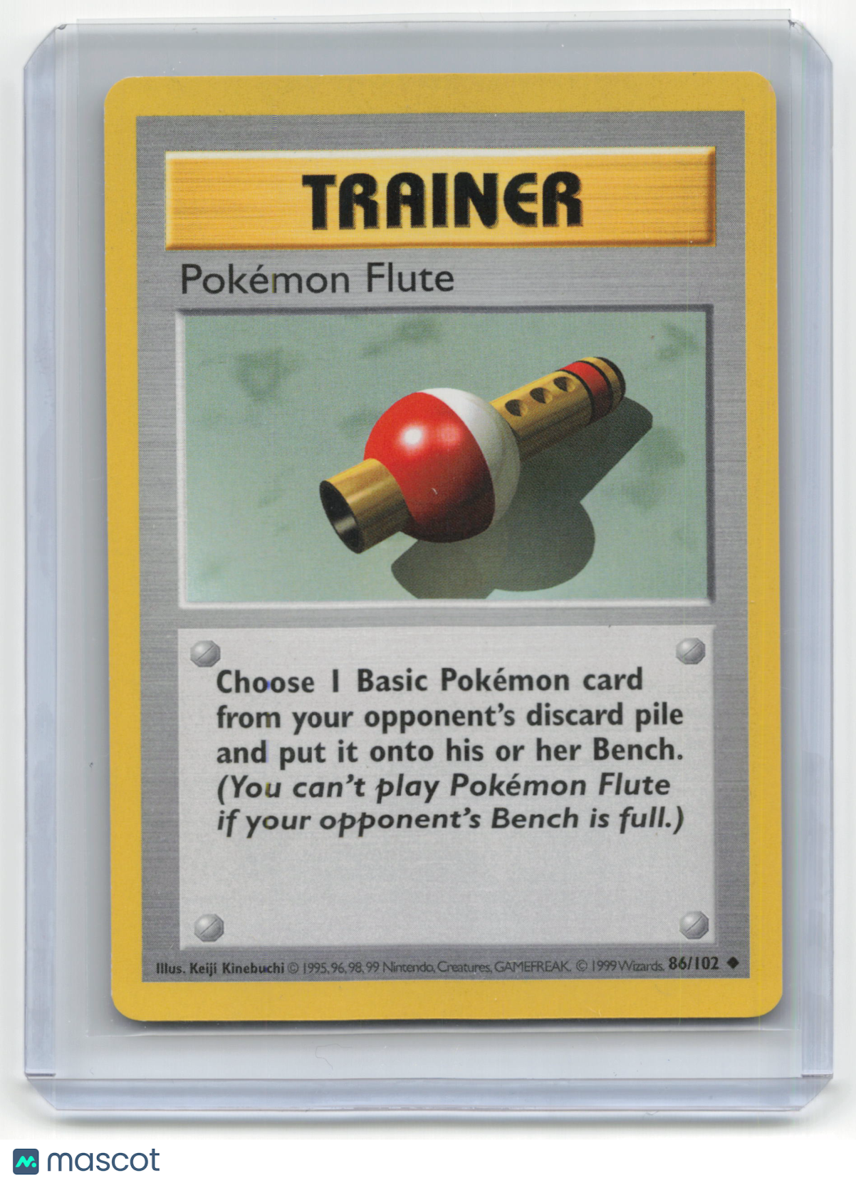 1999 Pokemon TCG Pokémon Flute Base Set #86/102 Shadowless