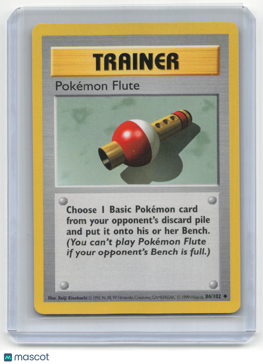 1999 Pokemon TCG Pokémon Flute Base Set #86/102 Shadowless