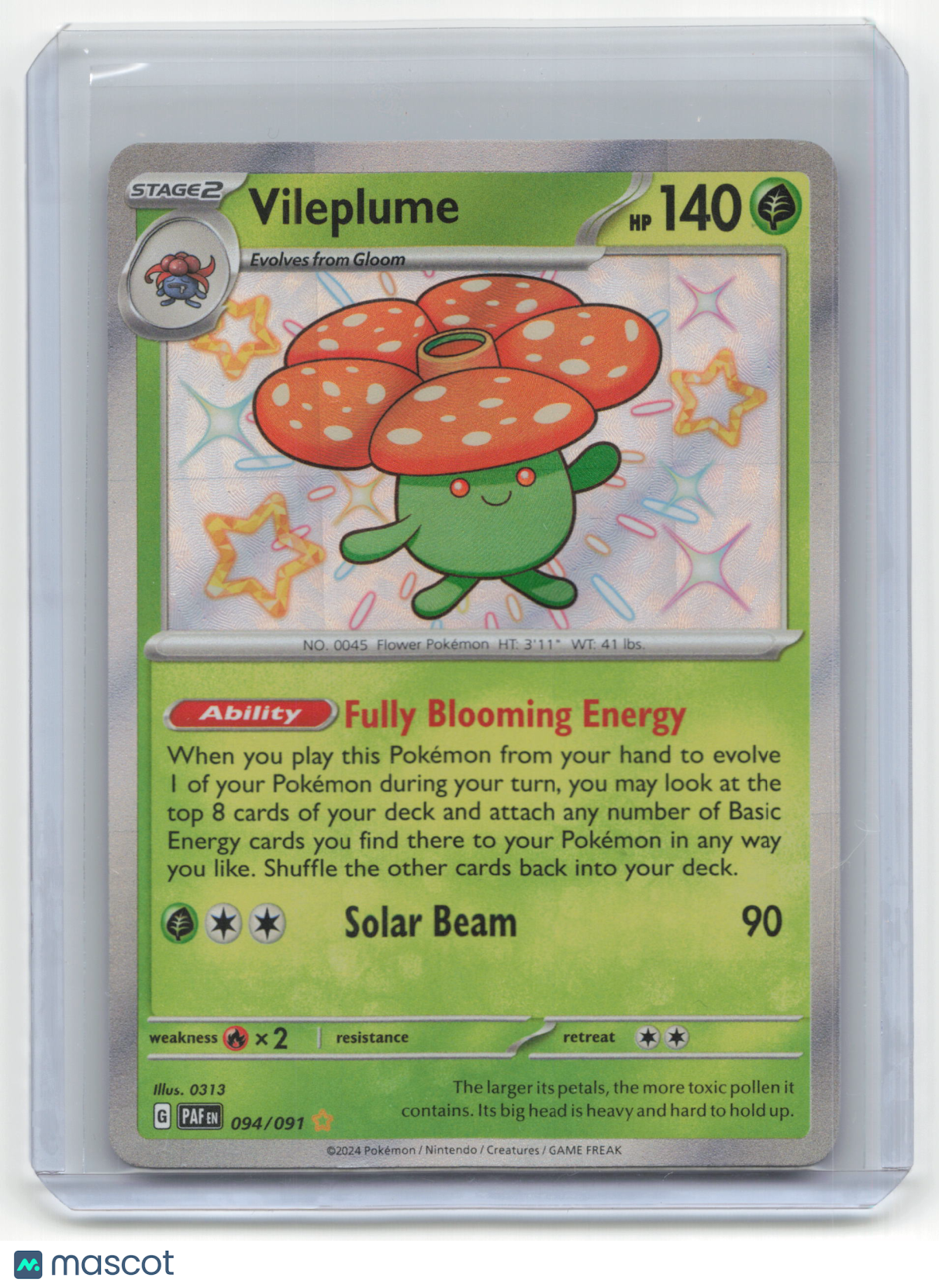 2024 Pokemon TCG Vileplume Paldean Fates #094/191