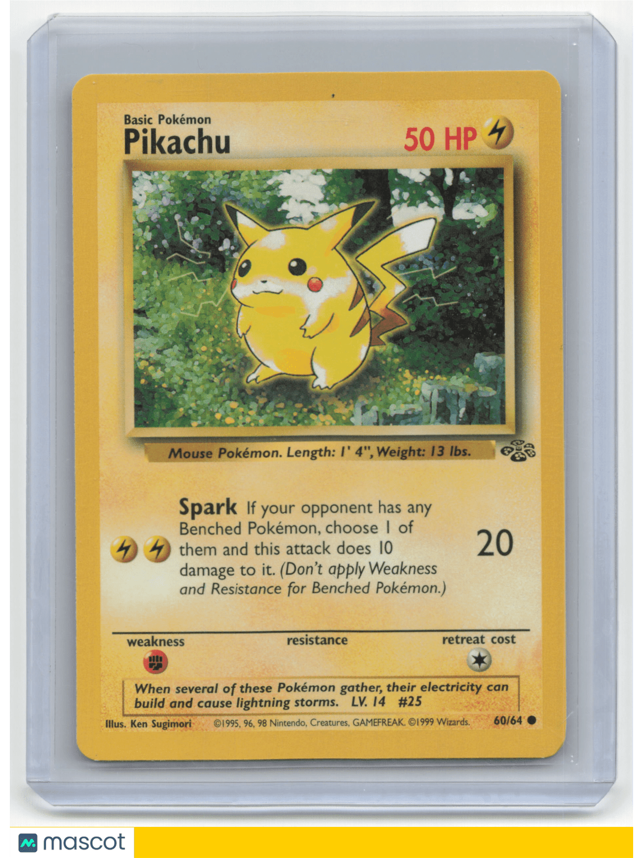 Pokemon TCG Pikachu 1999 Pokemon Jungle #60/64 Unlimited
