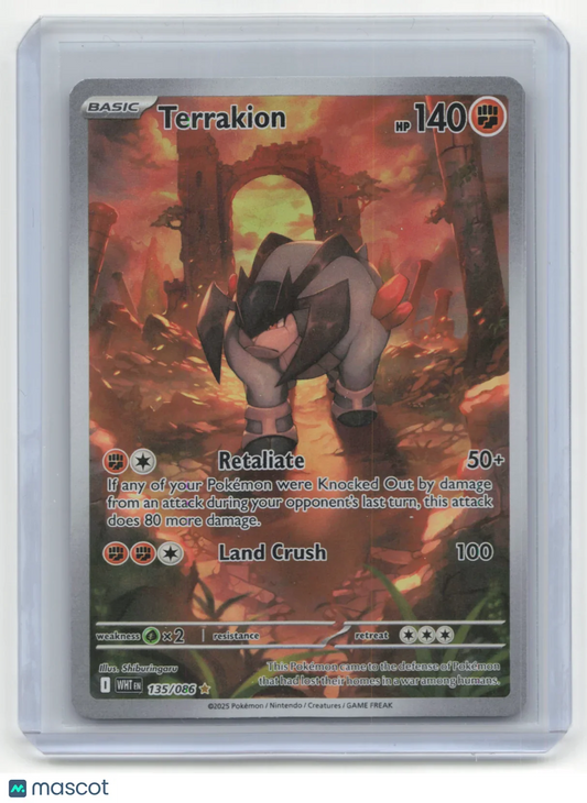 2025 Pokemon TCG Terrakion White Flare #135/086 - Papa Joey's Collectibles