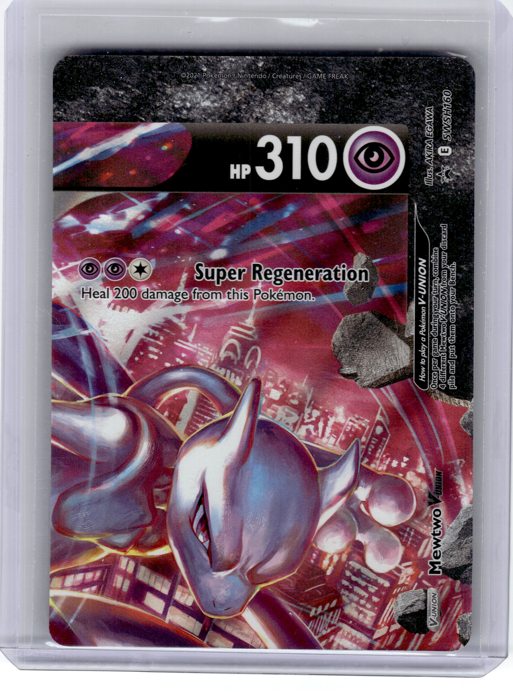 2021 Pokemon—Mewtwo V-Union #159-162 SWSH—Black Star Promo Holo (Set of 4)