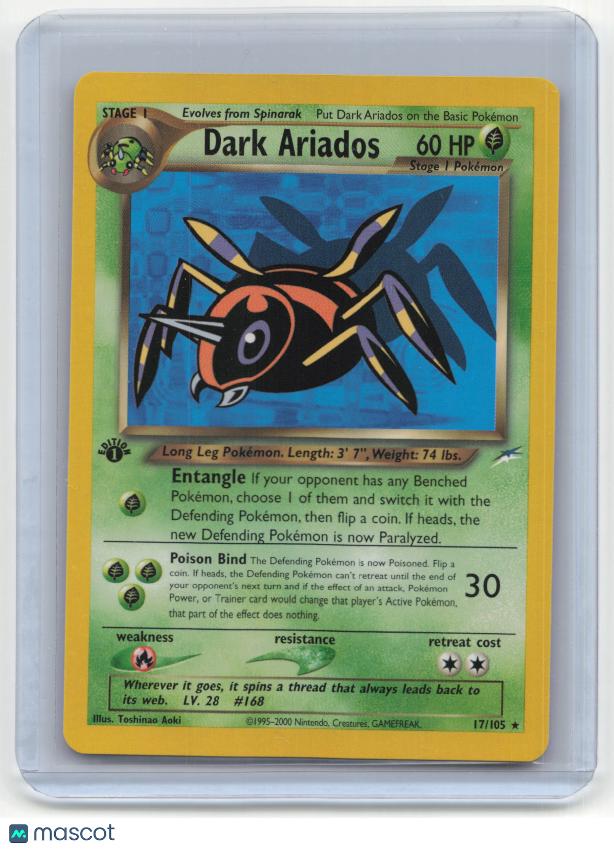 2002 Pokemon TCG Dark Ariados Neo Destiny #17/105 1st Edition