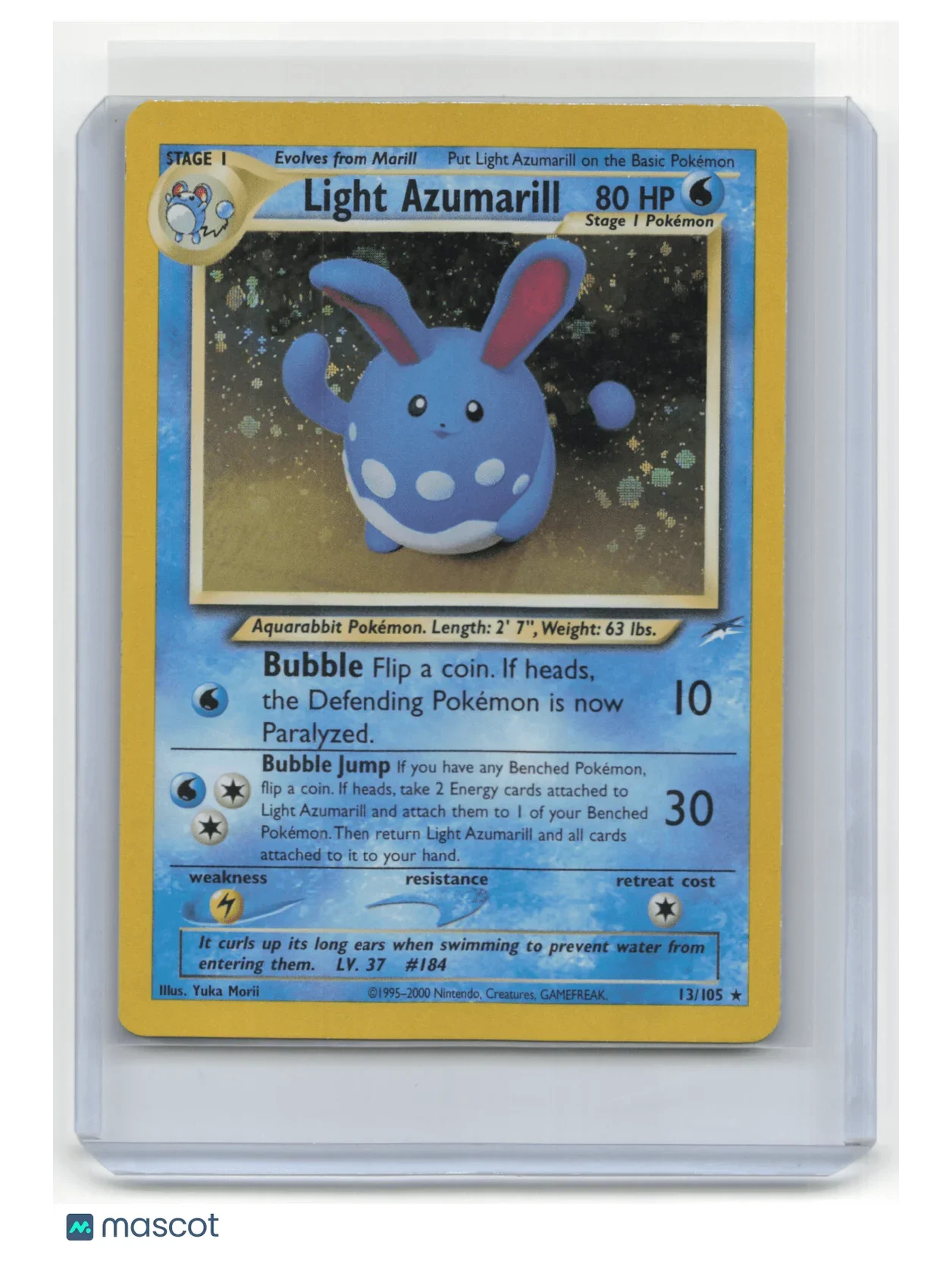 2000 Pokemon TCG Light Azumarill Neo Destiny #13/105 English Holo Lightly Played - Papa Joey's Collectibles