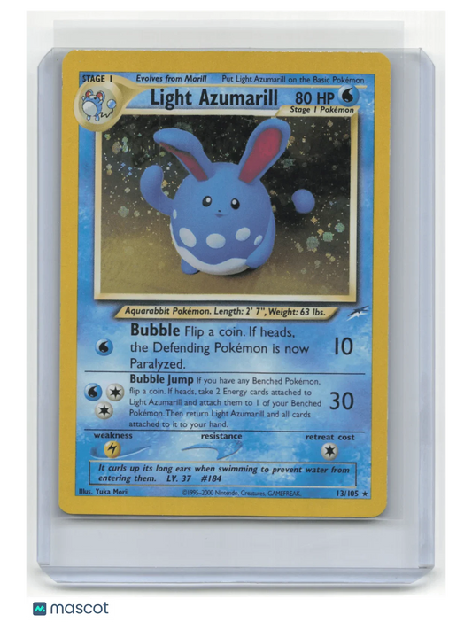 2000 Pokemon TCG Light Azumarill Neo Destiny #13/105 English Holo Lightly Played - Papa Joey's Collectibles