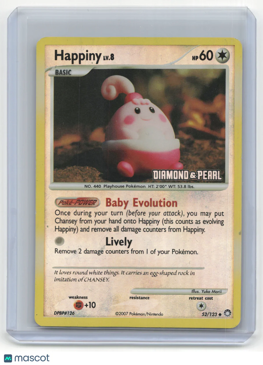 Pokemon TCG Happiny 2007 Pokemon Diamond & Pearl #52/123 English - Papa Joey's Collectibles