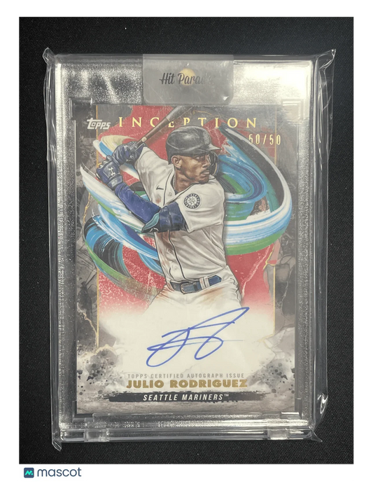 2023 Topps Inception Baseball Julio Rodriguez Autograph 50/50 - Papa Joey's Collectibles