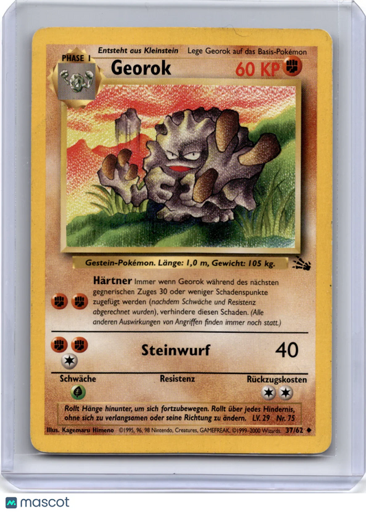 1999 Pokemon TCG Graveler Fossil #37/62 German Light Played - Papa Joey's Collectibles