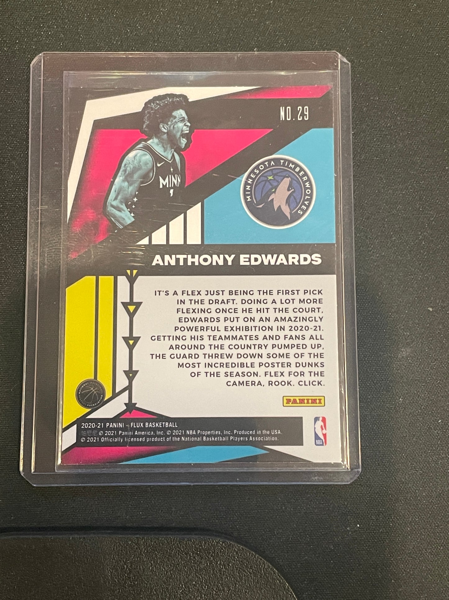 2021 2020-21 Panini Flux Basketball Anthony Edwards Flux Appeal #29