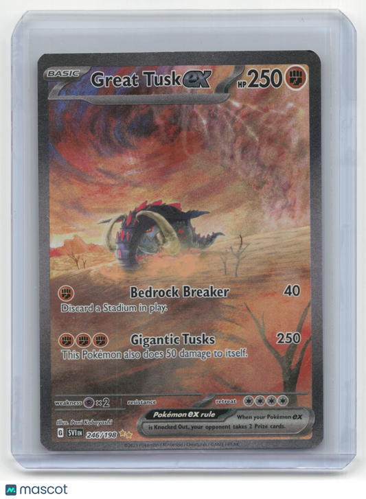 2023 Pokemon Great Tusk EX Scarlet & Violet #246/198 Near Mint