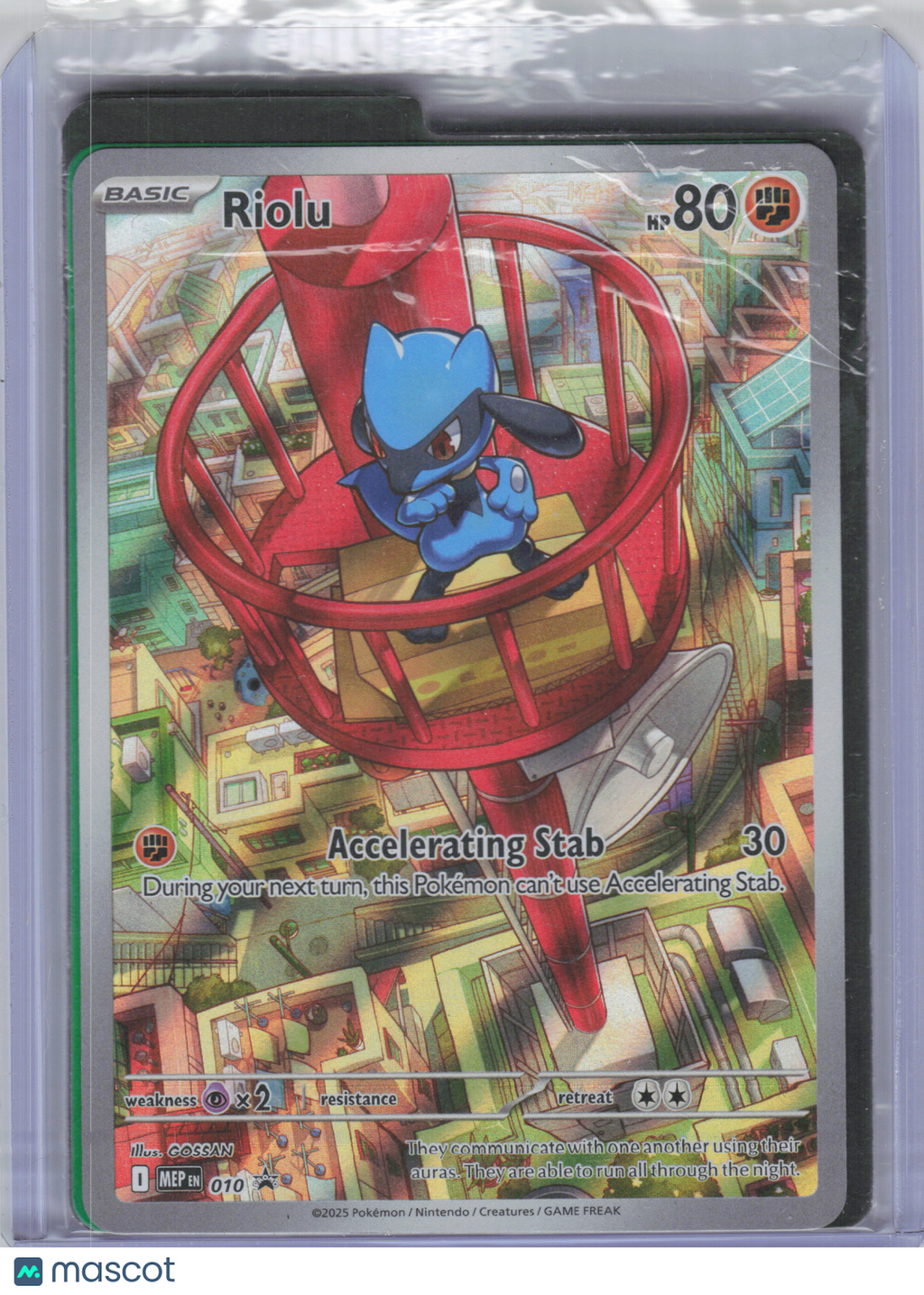 2025 Pokemon—Riolu #010 Mega Evolution Promo—Black Star Promo Holo [Sealed]
