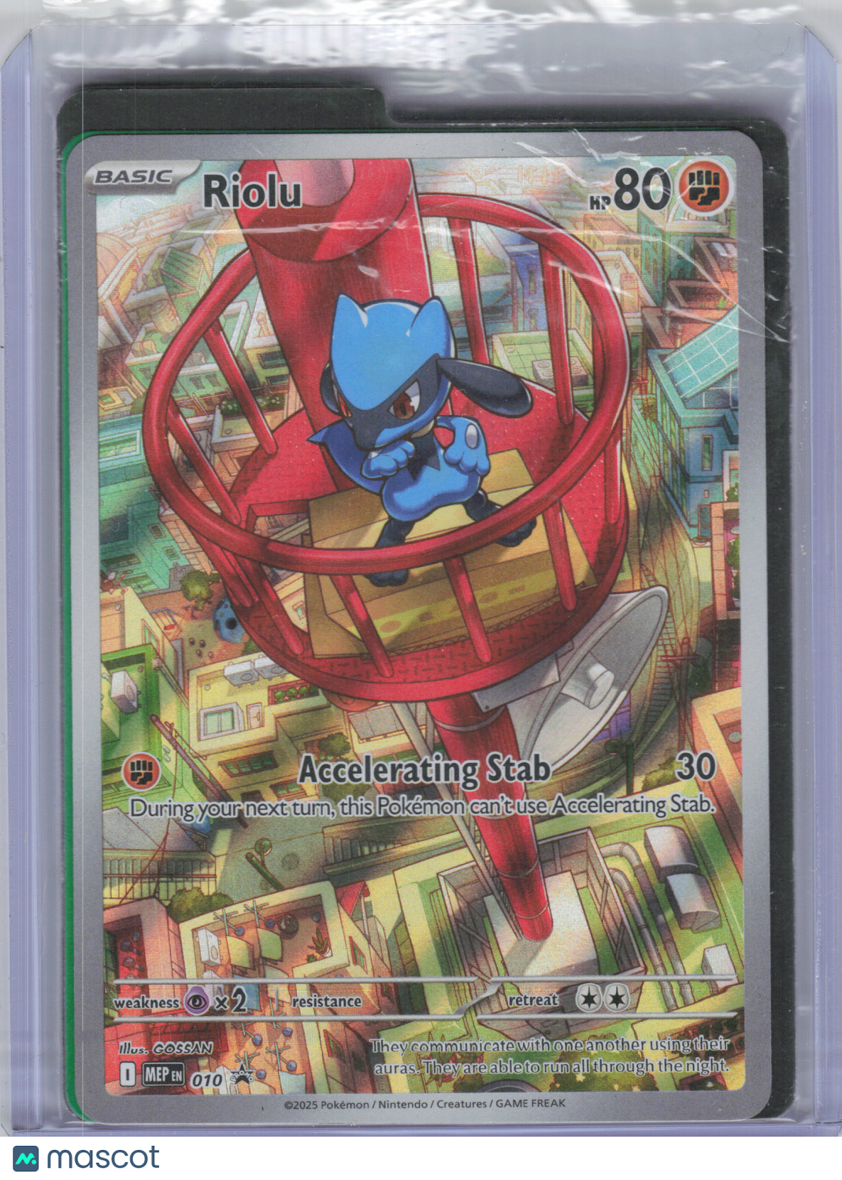 2025 Pokemon—Riolu #010 Mega Evolution Promo—Black Star Promo Holo [Sealed]