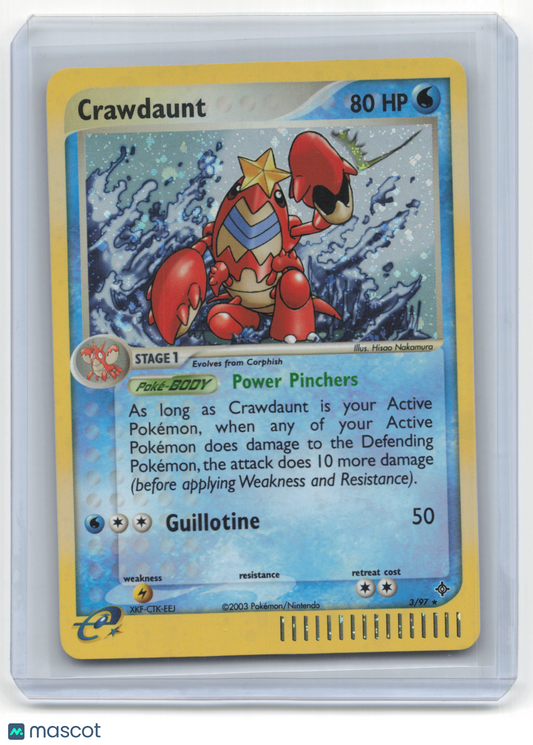 2003 Pokemon TCG Crawdaunt EX Dragon #3/97 Holo