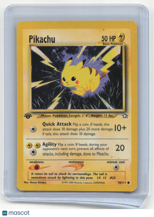 1999 Pokemon TCG Pikachu Neo Genesis #70/111 1st Edition