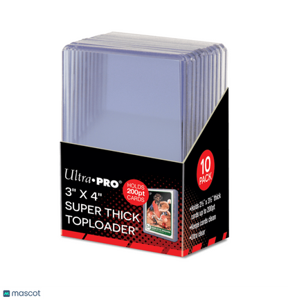 Ultra PRO Standard 200 pt. Pt. Clear 3" x 4" Super Thick Toploader 10 ct.