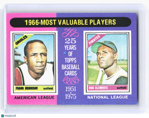1975 Topps Baseball—1966 - Most Valuable Players #204 —Very Good