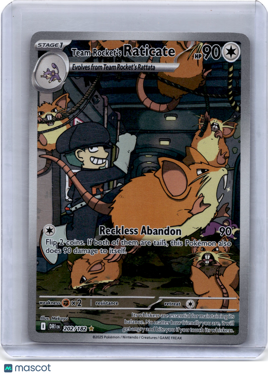 2025 Pokemon Team Rocket's Raticate Destined Rivals #202/182