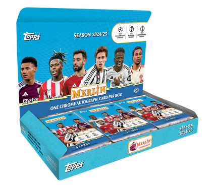 2024-25 Topps UEFA Club Competitions Merlin Chrome Soccer Hobby Pack