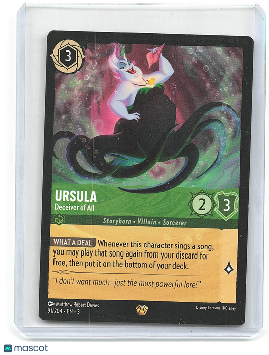 2023 Disney Lorcana Ursula #91/204 English 91/204