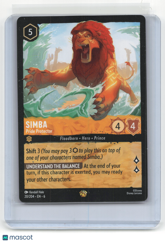 2024 Lorcana Simba Azurite Sea #20/204 English