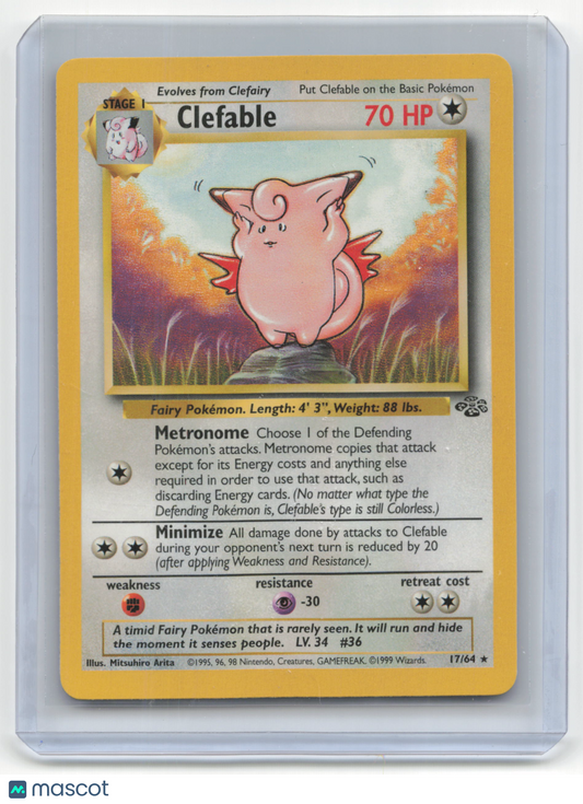 1999 Pokemon Clefable Jungle #17/64
