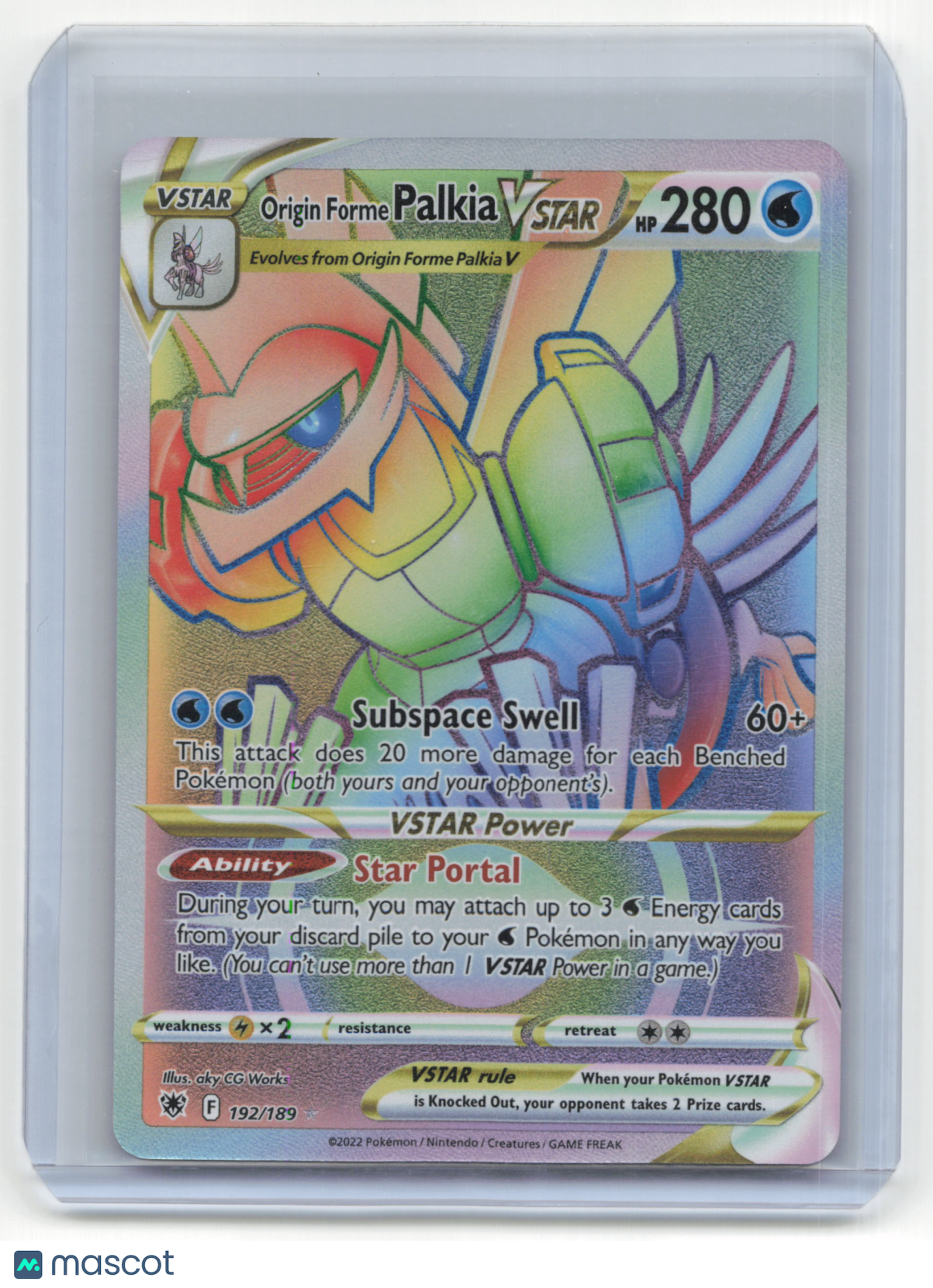 2022 Pokemon TCG Origin Forme Palkia VSTAR Astral Radiance #192/189