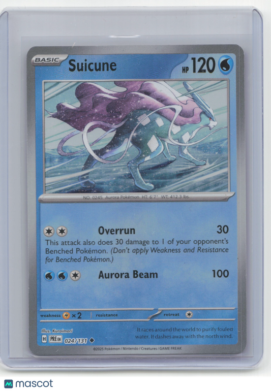 2025 Pokemon TCG Suicune Prismatic Evolutions #024/131 MasterBall Holo
