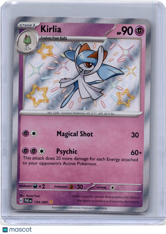 2024 Pokemon TCG Kirlia Scarlet & Violet Paldean Fates #154/091