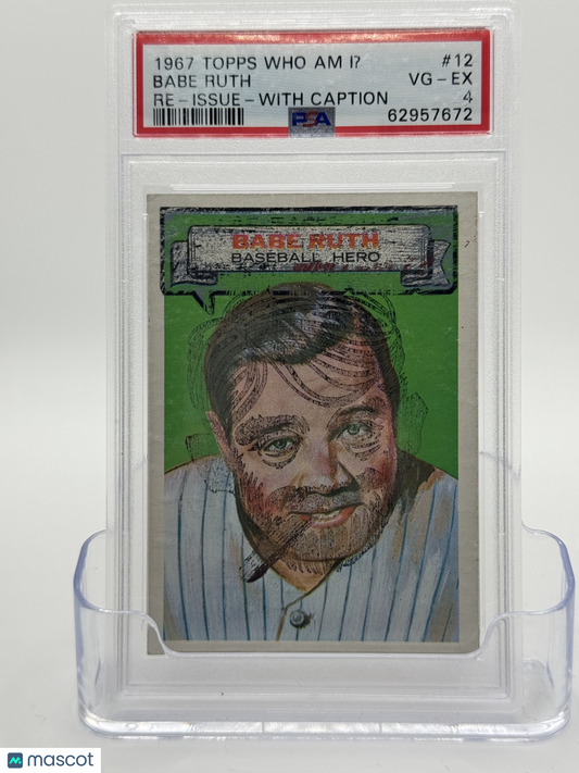 1967 Topps Who Am I? Re-Issue N/A—Babe Ruth #12 N/A— PSA 4