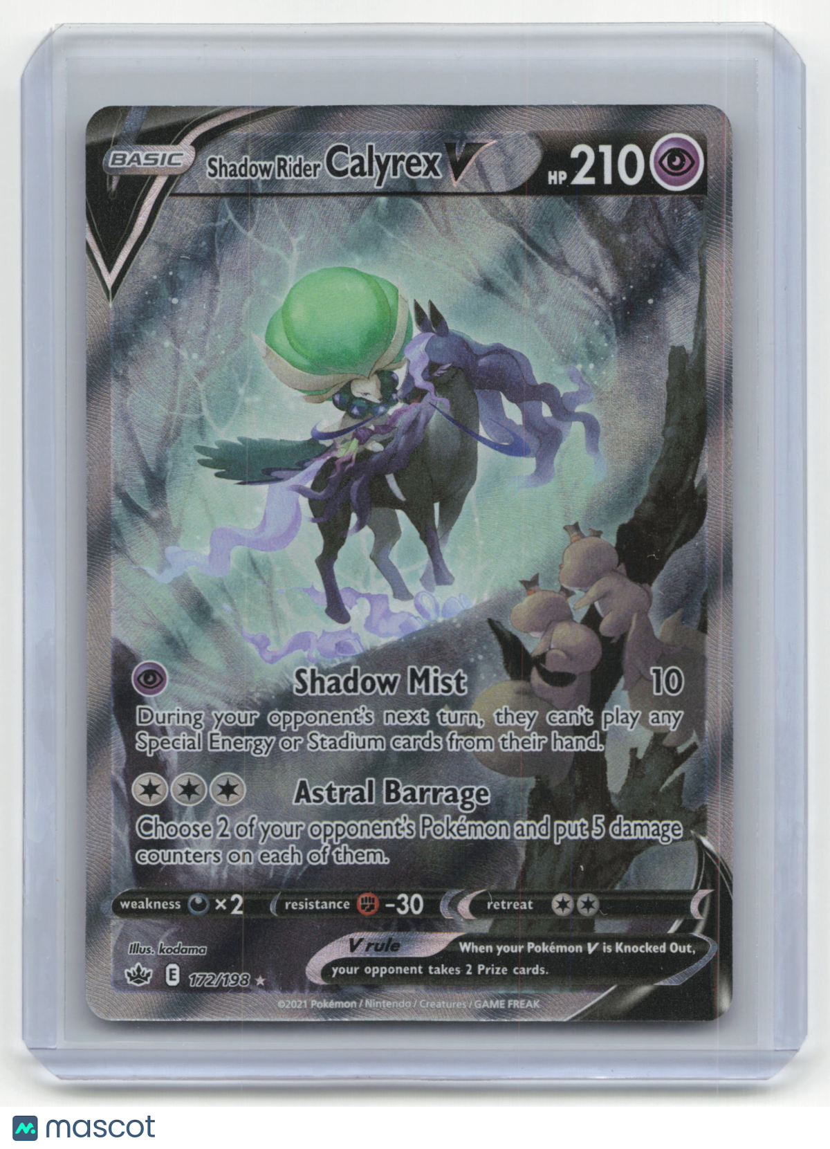 2021 Pokemon TCG Shadow Rider Calyrex V Sword & Shield - Chilling Reign #172/198