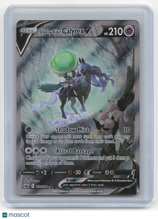 2021 Pokemon TCG Shadow Rider Calyrex V Sword & Shield - Chilling Reign #172/198