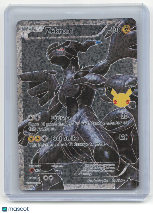 2021 Pokemon Zekrom Celebrations #114/114 Near Mint FA