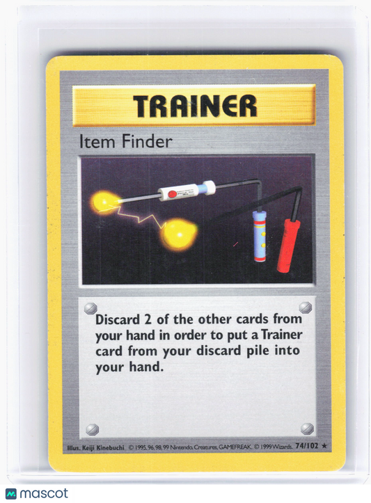 1999 Pokemon—Item Finder #74 Base Set (Shadowless)—Non-Foil [Moderately Played]
