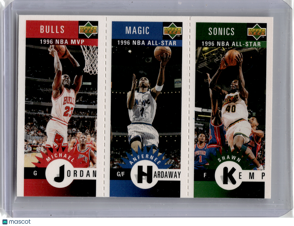 1996 Upper Deck Collector's Choice Mini-Card—Jordan, Hardaway, Kemp #M11/M60/M78