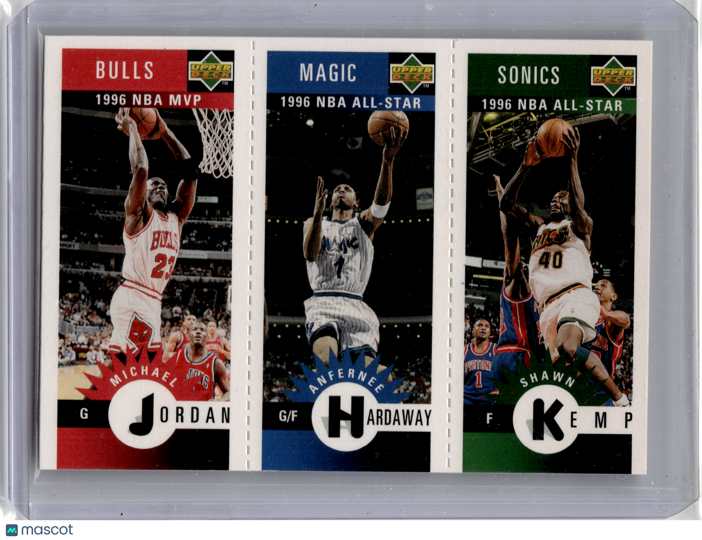 1996 Upper Deck Collector's Choice Mini-Card—Jordan, Hardaway, Kemp #M11/M60/M78