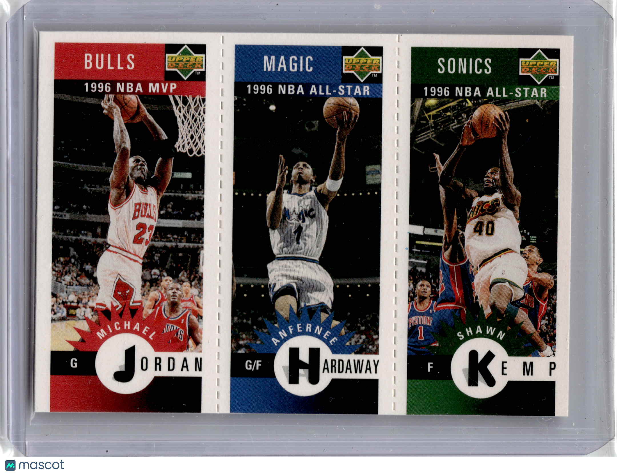 1996 Upper Deck Collector's Choice Mini-Card—Jordan, Hardaway, Kemp #M11/M60/M78