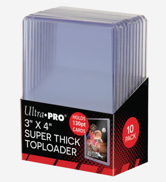 Ultra PRO Standard 130 Pt. Pt. Clear 3" x 4" Super Thick Toploader 10 ct.